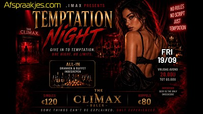 VRIJ 18/09 TEMPTATION NIGHT  20U/03U