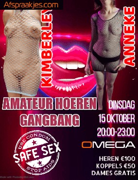 AMATEUR GANGBANG OP MAANDAG 15 OKT VANAF 20u