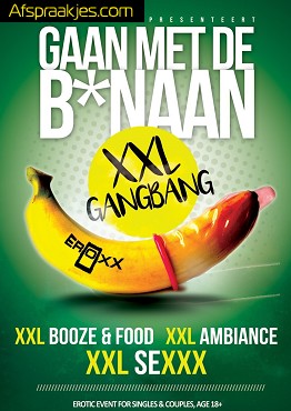 Vrijdagavond 29 sept “Gaan met de Banaan” sexparty =Steeds zeer drukke party in Eroxx v20/03hr