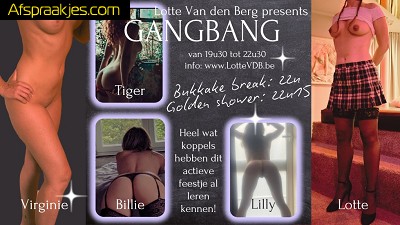 Lotte VanDenBerg gangbang met bukkake met 5 vriendinnen 