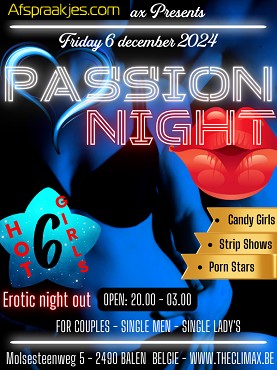 Vrij 06/12 ** PASSION NIGHT FRIDAYYY ** 20.00u tot 03.00u