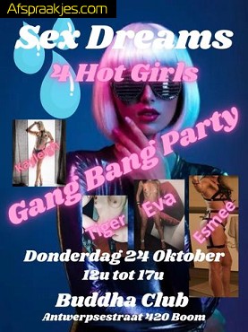 Sex Dreams Donderdag 24 Oktober 12u to 17u Met 4 HOT Girls