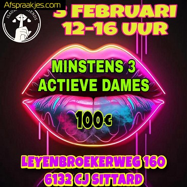 Dinsdag 3 Februari / Sittard / 12 tot 16 uur 