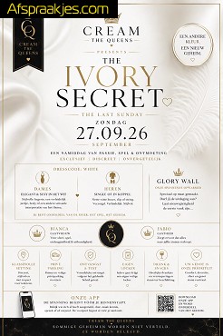 THE IVORY SECRET - ZONDAG 27 SEPTEMBER - 