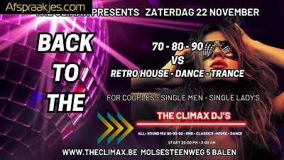 Zaterdag 22/11 20.00u tot 03.00u