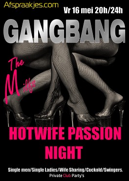 Vrijdag 16 mei: Hotwifes Passion Night & New Slut Nathalie