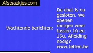 Chat gesloten?