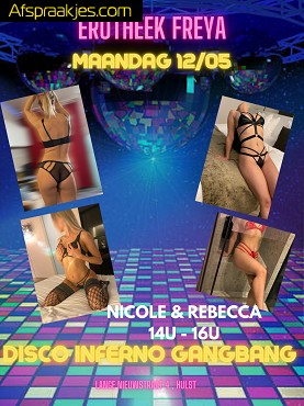 MA 12/05 disco duo gangbang van 14u-16u met Nicole en Rebecca