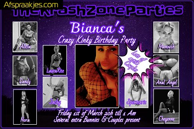 Fri 1 Maart 20h - Bianca's kinky Birthday Party - 11 Bunnies - Club Divine