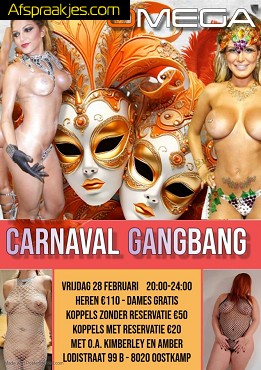 CARNAVAL GANGBANG OP VRIJDAG 28 FEB VANAF 20u