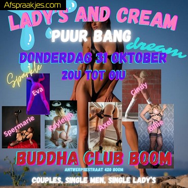 Lady's And Cream Donderdag 31 Oktober 20u Bare Party met 6 TOPPERS