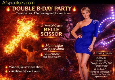 Double B-day party met man-stripper en SEXGARANTIE.