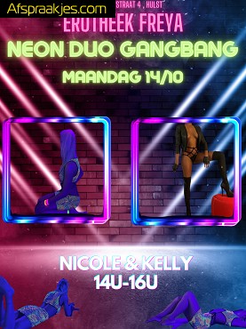 MA 14/10 14U-16U - NEON DUO GANGBANG met NICOLE & KELLY