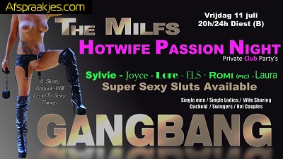 Vrijdag 11/07 "HOTWIFE PASSION NIGHT” met newbie Laura! 20-24 uur