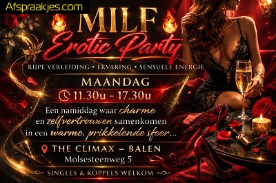 Ma 16/03 MILF PARTY!! 11.30u tot 17.30u