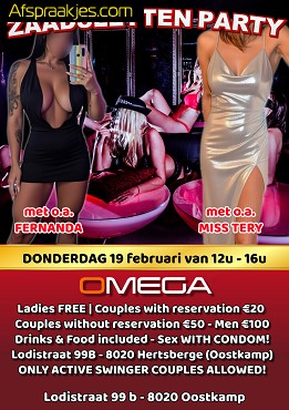 DONDERDAG 19 FEB VANAF 12u: onbeperkt sex zoveel je kan!