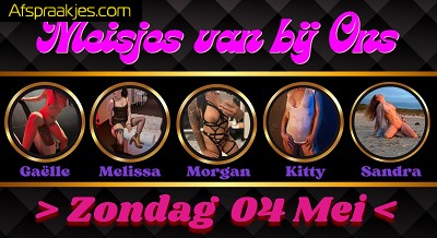 Zondag 04 Mei van 15u tot 20u...